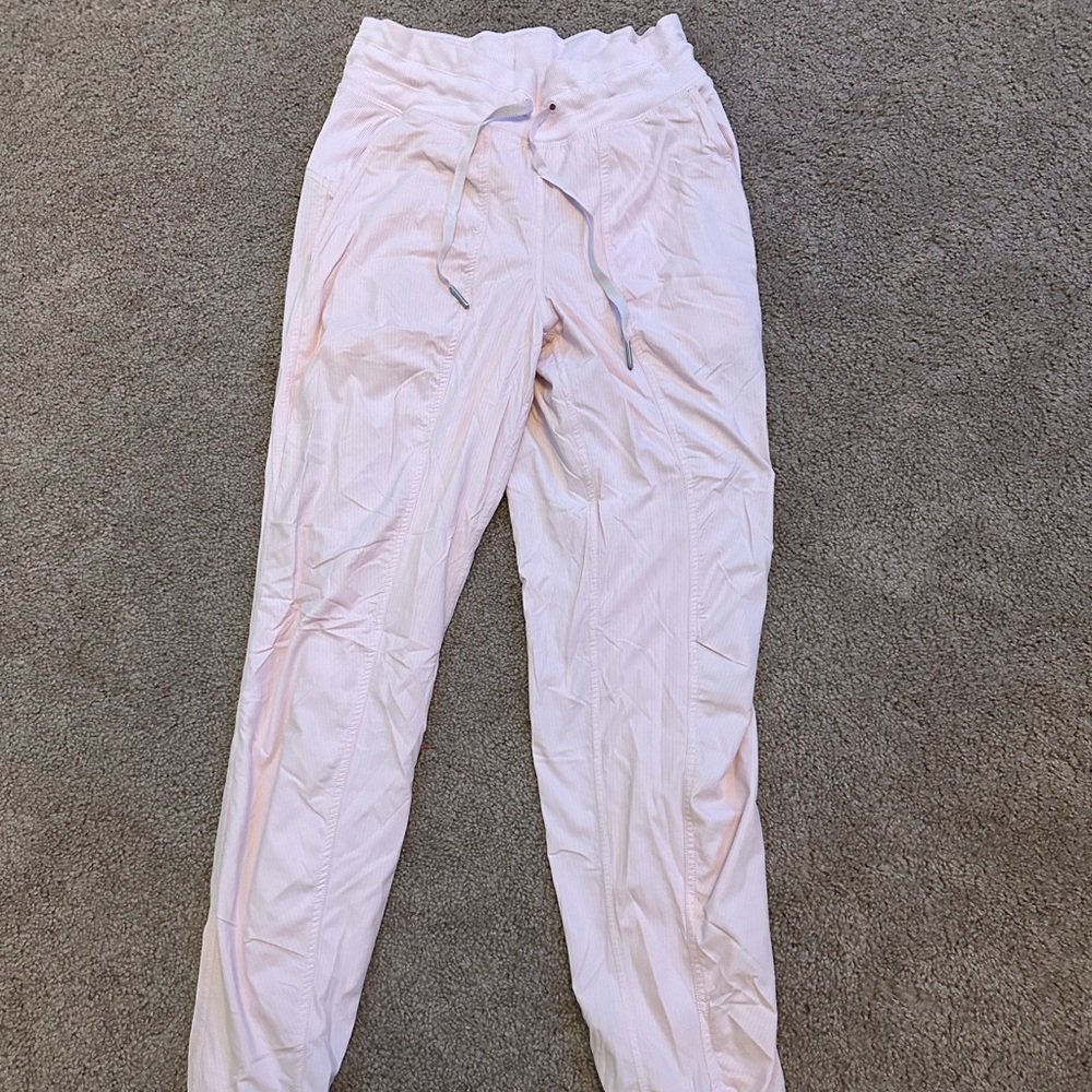 lululemon pink lined dance studio joggers